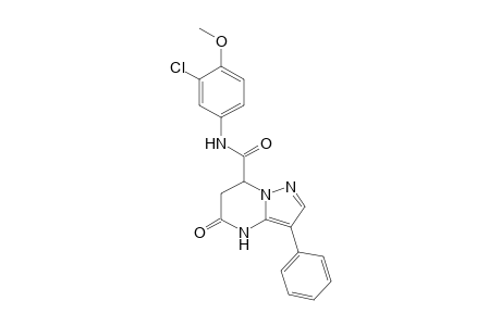 N-(3-Chloro-4-methoxyphenyl)-5-oxo-3-phenyl-4,5,6,7-tetrahydropyrazolo[1,5-a]pyrimidine-7-carboxamide