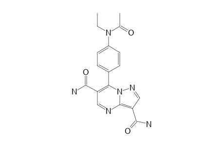 7-[4-(N-ACETYL-N-ETHYL)-AMINOPHENYL]-3,6-DICARBOXAMIDOPYRAZOLO-[1,5-A]-PYRIMIDINE