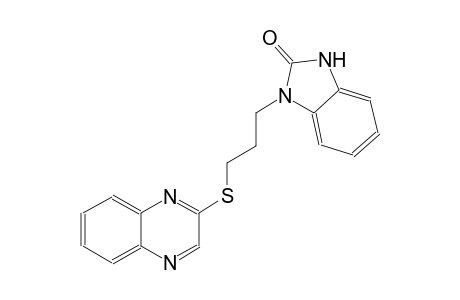 1-[3-(2-quinoxalinylsulfanyl)propyl]-1,3-dihydro-2H-benzimidazol-2-one