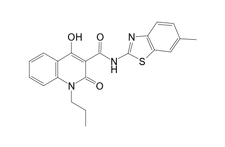 4-Hydroxy-2-oxo-1-propyl-1,2-dihydro-quinoline-3-carboxylic acid (6-methyl-benzothiazol-2-yl)-amide