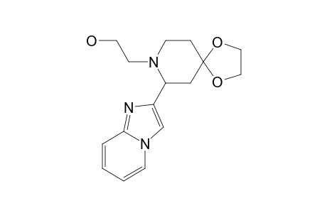 N-(2-HYDROXYETHYL)-2-(PYRIDO-[1,2-A]-IMIDAZO-2-YL)-4-PIPERIDONE-ETHYLENE-ACETAL