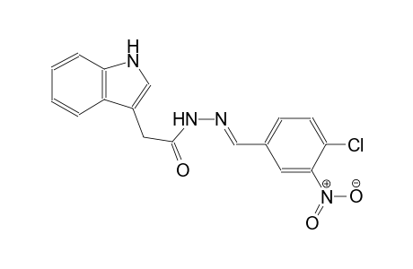 N'-[(E)-(4-chloro-3-nitrophenyl)methylidene]-2-(1H-indol-3-yl)acetohydrazide