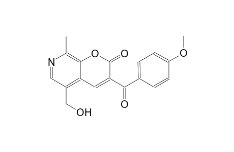 2H-pyrano[2,3-c]pyridin-2-one, 5-(hydroxymethyl)-3-(4-methoxybenzoyl)-8-methyl-