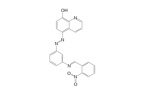 5-((3-(2-nitrobenzylidene amino)phenyl)diazenyl)quinolin-8-ol