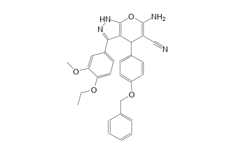 6-amino-4-[4-(benzyloxy)phenyl]-3-(4-ethoxy-3-methoxyphenyl)-1,4-dihydropyrano[2,3-c]pyrazole-5-carbonitrile