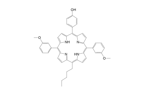 5-(4-Hydroxyphenyl)-10,20-bis(3-methoxyphenyl)-15-pentylporphyrin