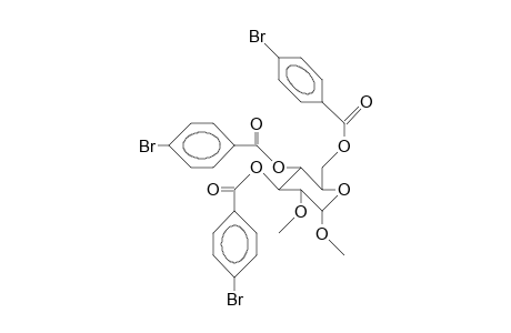 Methyl 2-O-methyl-3,4,6-tris(O-[4-bromo-benzoyl]).alpha.-D-glucopyranoside