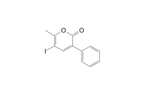 5-Iodo-6-methyl-3-phenylpyran-2-one