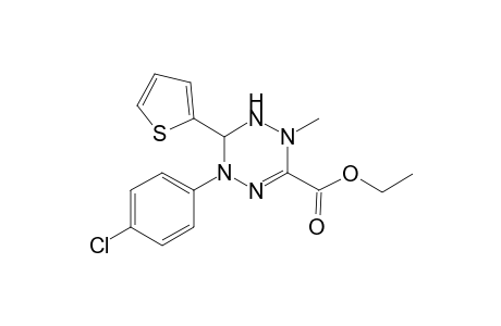 1,2,4,5-Tetrazine-3-carboxylic acid, 1,2,5,6-tetrahydro-5-(4-chlorophenyl)-2-methyl-6-(2-thienyl)-, ethyl ester