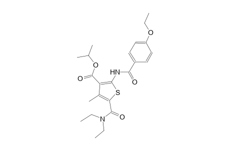 isopropyl 5-[(diethylamino)carbonyl]-2-[(4-ethoxybenzoyl)amino]-4-methyl-3-thiophenecarboxylate
