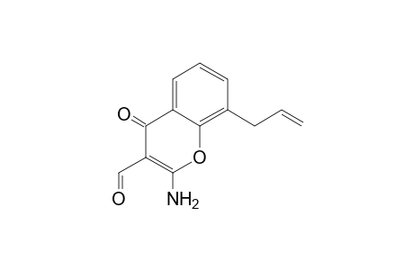 8-Allyl-2-aminochromone-3-carboxaldehyde
