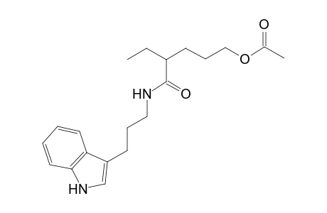 4-[3-(1H-indol-3-yl)propylcarbamoyl]hexyl acetate