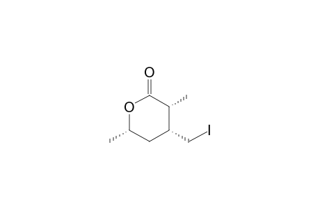 (3.alpha.,4.alpha.,6.alpha.)-4-Iodomethyl-3,6-dimethyltetrahydro-2H-pyran-2-one