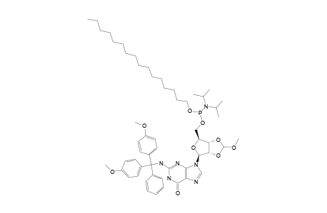 (1',2'-o-Methoxymethylene-N(6)-dimethoxytrityl)-guanosyl-hexadecyloxy-diisopropylaminophosphine