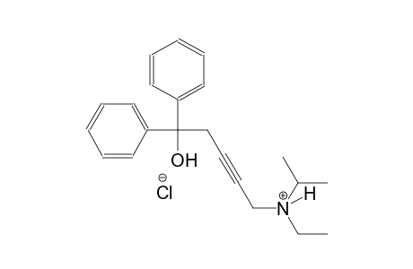 N-ethyl-5-hydroxy-N-isopropyl-5,5-diphenyl-2-pentyn-1-aminium chloride