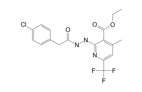 2-[N'-[2-(4-chlorophenyl)acetyl]hydrazino]-4-methyl-6-(trifluoromethyl)nicotinic acid ethyl ester