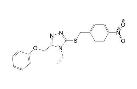 4-ethyl-3-[(4-nitrobenzyl)sulfanyl]-5-(phenoxymethyl)-4H-1,2,4-triazole