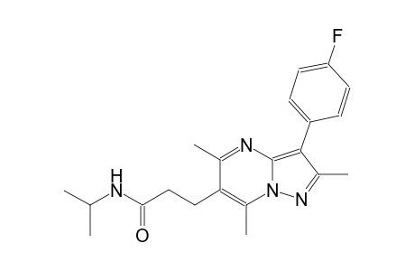 pyrazolo[1,5-a]pyrimidine-6-propanamide, 3-(4-fluorophenyl)-2,5,7-trimethyl-N-(1-methylethyl)-