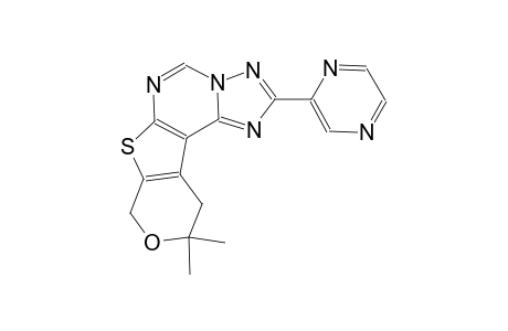 8H-pyrano[4',3':4,5]thieno[3,2-e][1,2,4]triazolo[1,5-c]pyrimidine, 10,11-dihydro-10,10-dimethyl-2-pyrazinyl-