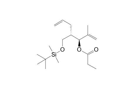 (1S,2S)-2-(tert-Butyldimethylsilyl)oxymethyl-1-isopropenyl-2-pentenyl propanoate