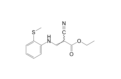 2-cyano-3-[o-(methylthio)anilino]acrylic acid, ethyl ester