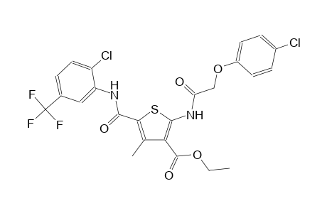 ethyl 2-{[(4-chlorophenoxy)acetyl]amino}-5-{[2-chloro-5-(trifluoromethyl)anilino]carbonyl}-4-methyl-3-thiophenecarboxylate