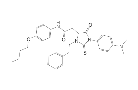 N-(4-butoxyphenyl)-2-[1-[4-(dimethylamino)phenyl]-5-oxo-3-(2-phenylethyl)-2-thioxo-4-imidazolidinyl]acetamide