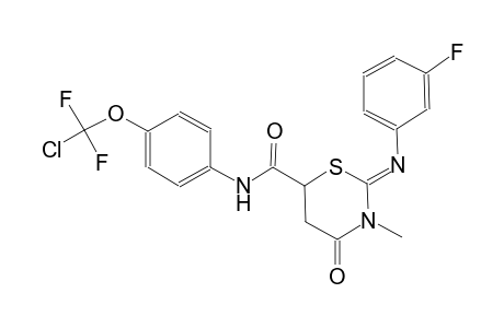 2-(3-Fluoro-phenylimino)-3-methyl-4-oxo-[1,3]thiazinane-6-carboxylic acid [4-(chloro-difluoro-methoxy)-phenyl]-amide