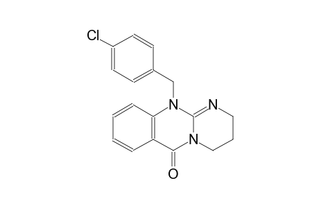 6H-pyrimido[2,1-b]quinazolin-6-one, 11-[(4-chlorophenyl)methyl]-2,3,4,11-tetrahydro-