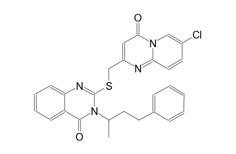 4(3H)-quinazolinone, 2-[[(7-chloro-4-oxo-4H-pyrido[1,2-a]pyrimidin-2-yl)methyl]thio]-3-(1-methyl-3-phenylpropyl)-