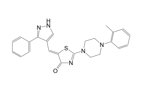 (5Z)-2-[4-(2-methylphenyl)-1-piperazinyl]-5-[(3-phenyl-1H-pyrazol-4-yl)methylene]-1,3-thiazol-4(5H)-one