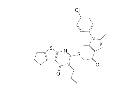 4H-cyclopenta[4,5]thieno[2,3-d]pyrimidin-4-one, 2-[[2-[1-(4-chlorophenyl)-2,5-dimethyl-1H-pyrrol-3-yl]-2-oxoethyl]thio]-3,5,6,7-tetrahydro-3-(2-propenyl)-