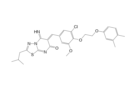 7H-[1,3,4]thiadiazolo[3,2-a]pyrimidin-7-one, 6-[[3-chloro-4-[2-(3,4-dimethylphenoxy)ethoxy]-5-methoxyphenyl]methylene]-5,6-dihydro-5-imino-2-(2-methylpropyl)-, (6Z)-