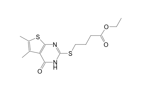 butanoic acid, 4-[(3,4-dihydro-5,6-dimethyl-4-oxothieno[2,3-d]pyrimidin-2-yl)thio]-, ethyl ester