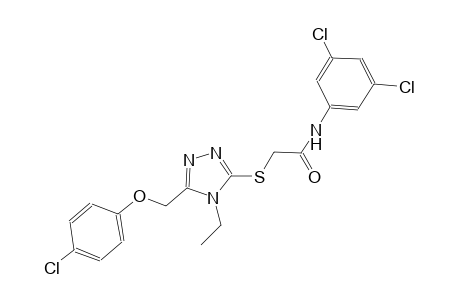 2-({5-[(4-chlorophenoxy)methyl]-4-ethyl-4H-1,2,4-triazol-3-yl}sulfanyl)-N-(3,5-dichlorophenyl)acetamide