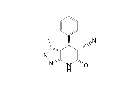 trans-3-Methyl-6-oxo-4-phenyl-4,5,6,7-tetrahydro-2Hpyrazolo[3,4-b]pyridine-5-carbonitrile