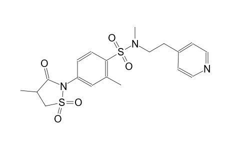 benzenesulfonamide, N,2-dimethyl-4-(4-methyl-1,1-dioxido-3-oxo-2-isothiazolidinyl)-N-[2-(4-pyridinyl)ethyl]-