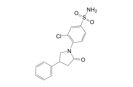 3-chloro-4-(2-oxo-4-phenyl-1-pyrrolidinyl)benzenesulfonamide