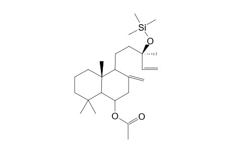 Acetic acid (R)-4a,8,8-trimethyl-3-methylene-4-((R)-3-methyl-3-trimethylsilanyloxy-pent-4-enyl)-decahydro-naphthalen-1-yl ester