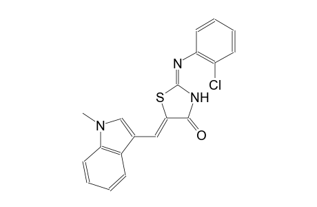 (2E,5Z)-2-[(2-chlorophenyl)imino]-5-[(1-methyl-1H-indol-3-yl)methylene]-1,3-thiazolidin-4-one
