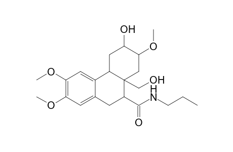 9-Phenanthrenecarboxamide, 4b,5,6,7,8,8a,9,10-octahydro-6-hydroxy-8a-(hydroxymethyl)-2,3,7-trimethoxy-N-propyl-, (4b.alpha.,6.alpha.,7.alpha.,8a.alpha.,9.alpha.)-