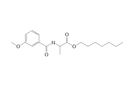 L-Alanine, N-(m-anisoyl)-, heptyl ester