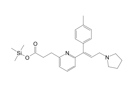 6-{3'-(1-pyrrolidinyl)-1'-(p-tolyl)prop-1-enyl}-2-([trimethylsilyloxy)carbonyl]ethylpyridine