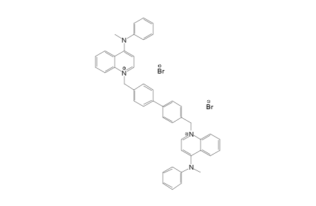 methyl-[1-[4-[4-[[4-(methyl-phenyl-amino)quinolin-1-ium-1-yl]methyl]phenyl]benzyl]quinolin-1-ium-4-yl]-phenyl-amine dibromide
