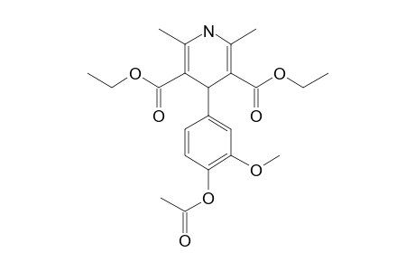 Diethyl 4-(4-acetoxy-3-methoxyphenyl)-2,6-dimethyl-1,4-dihydro-3,5-pyridinedicarboxylate