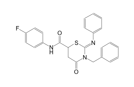 (2Z)-3-benzyl-N-(4-fluorophenyl)-4-oxo-2-(phenylimino)tetrahydro-2H-1,3-thiazine-6-carboxamide