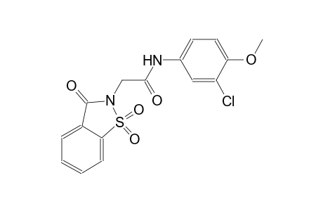 N-(3-chloro-4-methoxyphenyl)-2-(1,1-dioxido-3-oxo-1,2-benzisothiazol-2(3H)-yl)acetamide