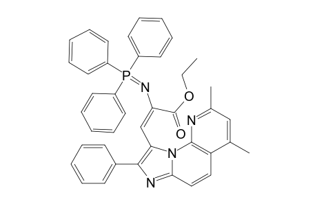 Ethyl .alpha.-triphenylphosphoranylideneamino-.beta.-(6,8-dimethyl-2-phenylimidazo[1,2-a][1,8]naphthyridin-1-yl)propenoate