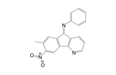 N-[(5Z)-7-methyl-8-nitro-5H-indeno[1,2-b]pyridin-5-ylidene]aniline
