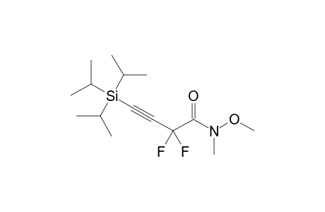 N-Methoxy-N-methyl-2,2-difluoro-4-(triisopropylsilyl)-3-butynamide